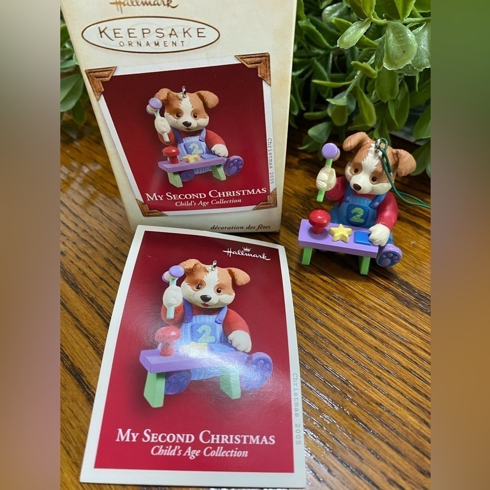 Hallmark Keepsake Ornament My Second‎ Christmas DOG Child's Age Collection 2004